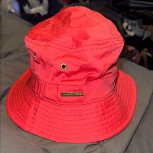 Michael Kors Vibrant Red Bucket Hat coral